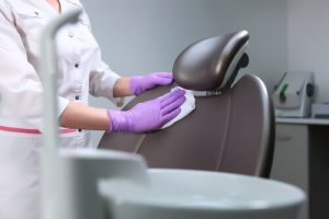 cleaning and disinfecting dental office